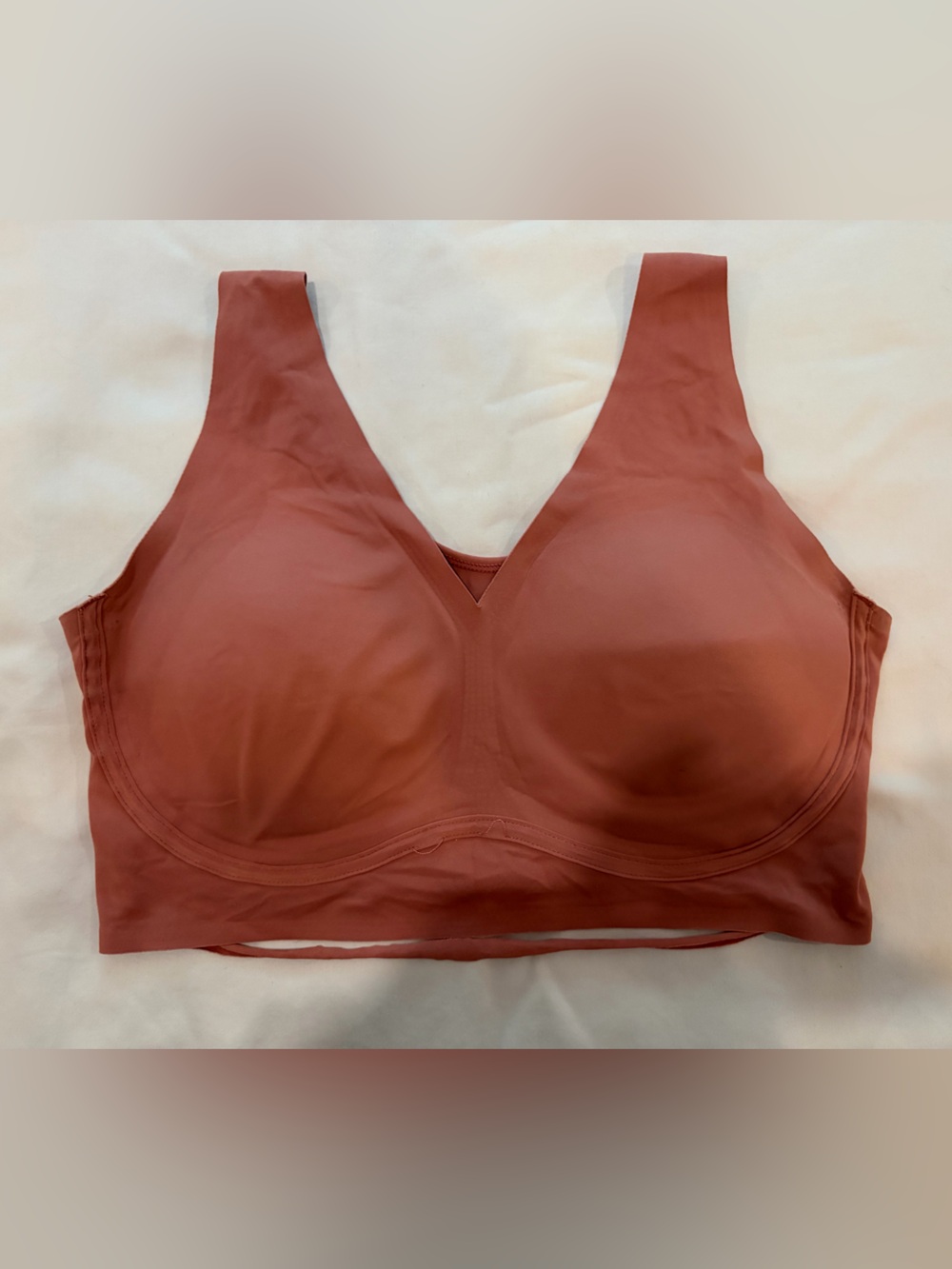 True & Co. Wireless Scoop Bralette in Rusty Terracotta